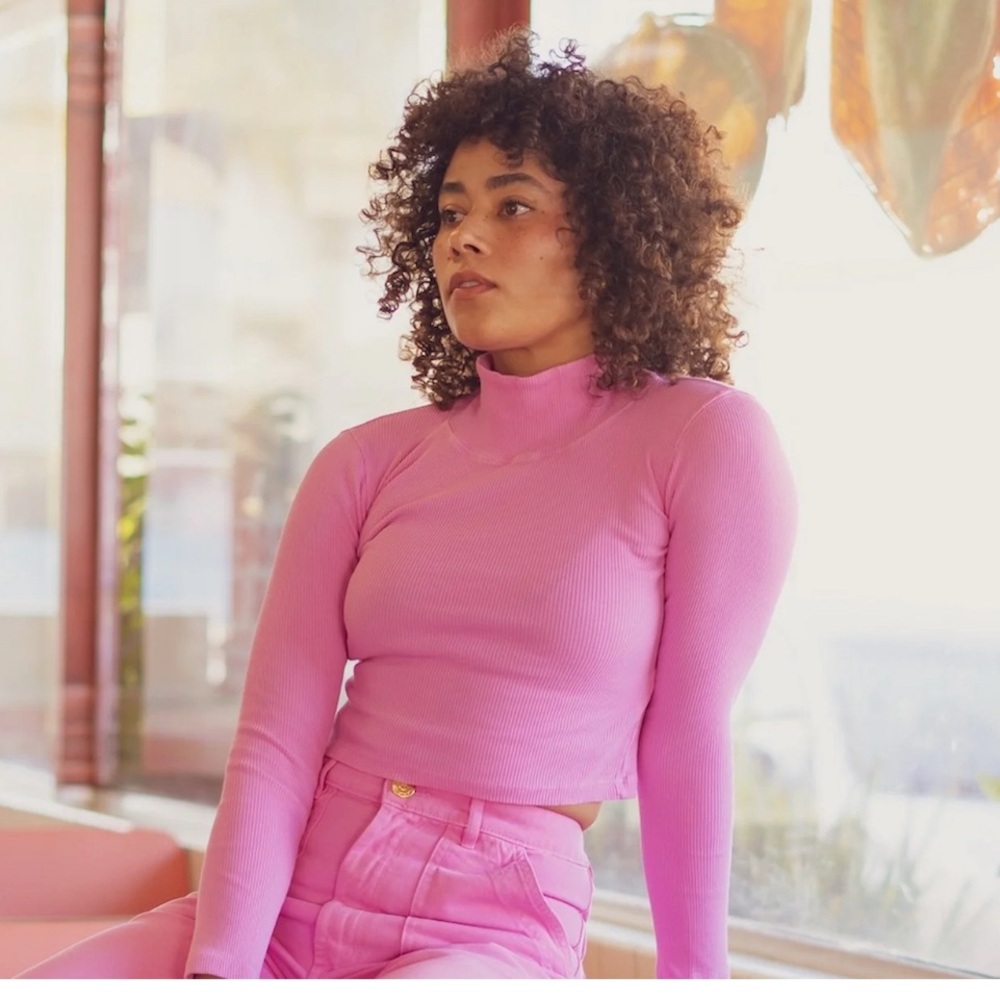 Big Bud Press Bubblegum pink long sleeve turtle neck M